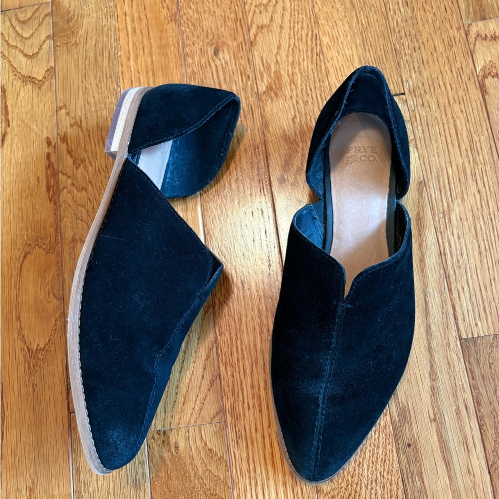 FRYE AND CO. Black Suede Women’s Slip-On Loafers
